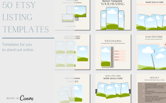 A Practical Look at the 50 Etsy Listing Mock-up Canva Templates: Is This Bundle the Right Fit for Your Shop?