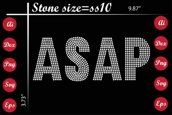 Asap Rhinestone Templates Design: Instant Downloads