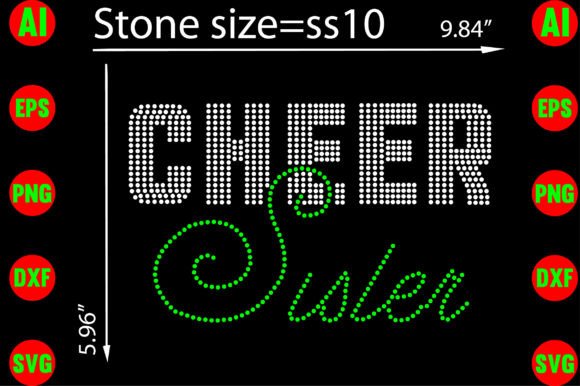 Cheer Sister Rhinestone Templates Design: Sparkle for Every Squad
