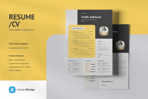 Elevate Your Professional Image with Resume CV PSD Design Templates Vol 182