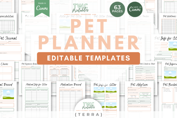 Mastering Pet Care Organization with Pet Planner Canva Templates TERRA