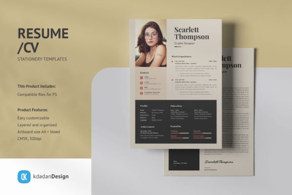 Modernize Your Application: Resume CV PSD Design Templates Vol 202
