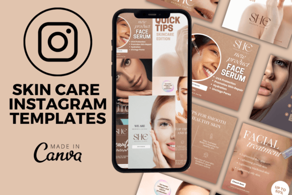Skin Care Social Media Templates: Professional IG Design