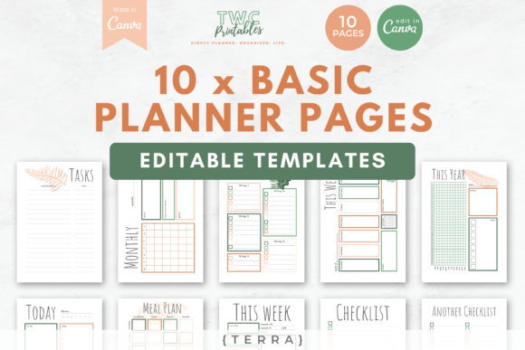 Streamline Your Workflow with Canva Planner Templates 10 Pages