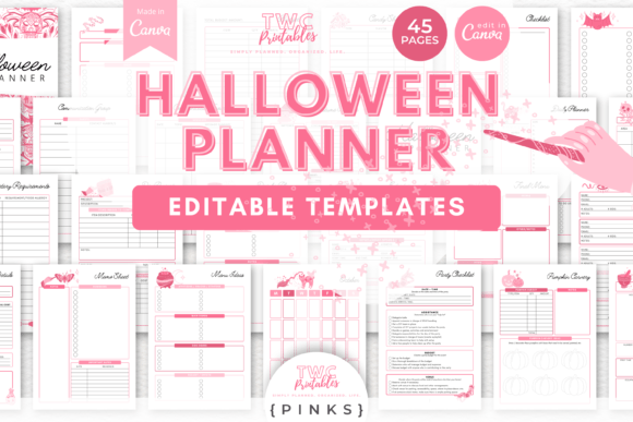 Streamlining Spooky Season: How Halloween Planner Canva Templates PINKS Modernize Event Management