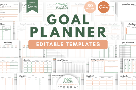 TERRA Goal Planner Templates: A Designer's Toolkit for Visual Planning