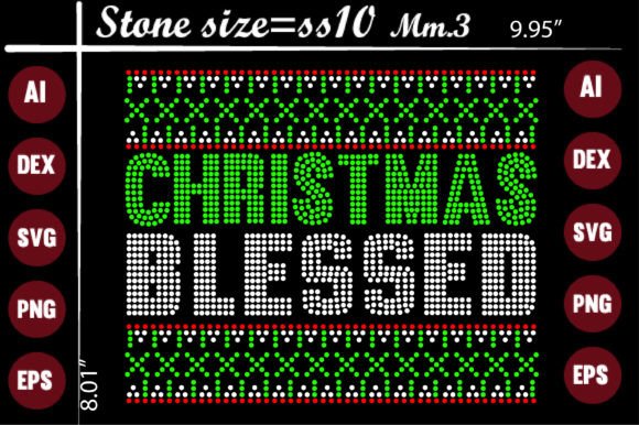 Transform Your Crafts with Blessed Christmas Rhinestone Templates
